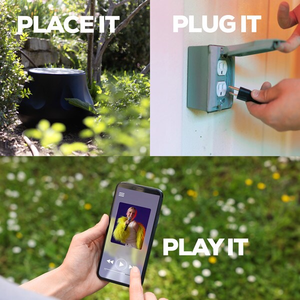 Main product image for Dayton Audio Powered Outdoor Subwoofer and 6-1/2" Compact Pendant /Landscape Speaker Bundle White310-1506